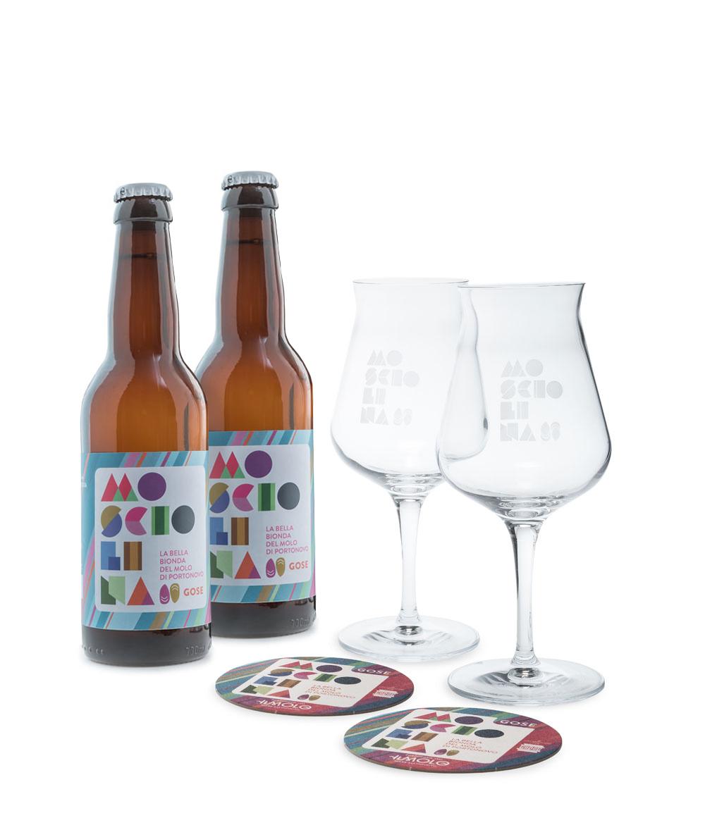 Mosciolina Box - 2 Gose 33 cl e 2 bicchieri